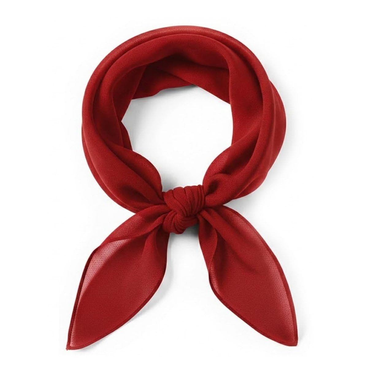 Zaewry Seidentuch Damen Nickituch Chiffon in einfarbig Uni - Leichtes zartes Halstuch, 65 x 65 cm