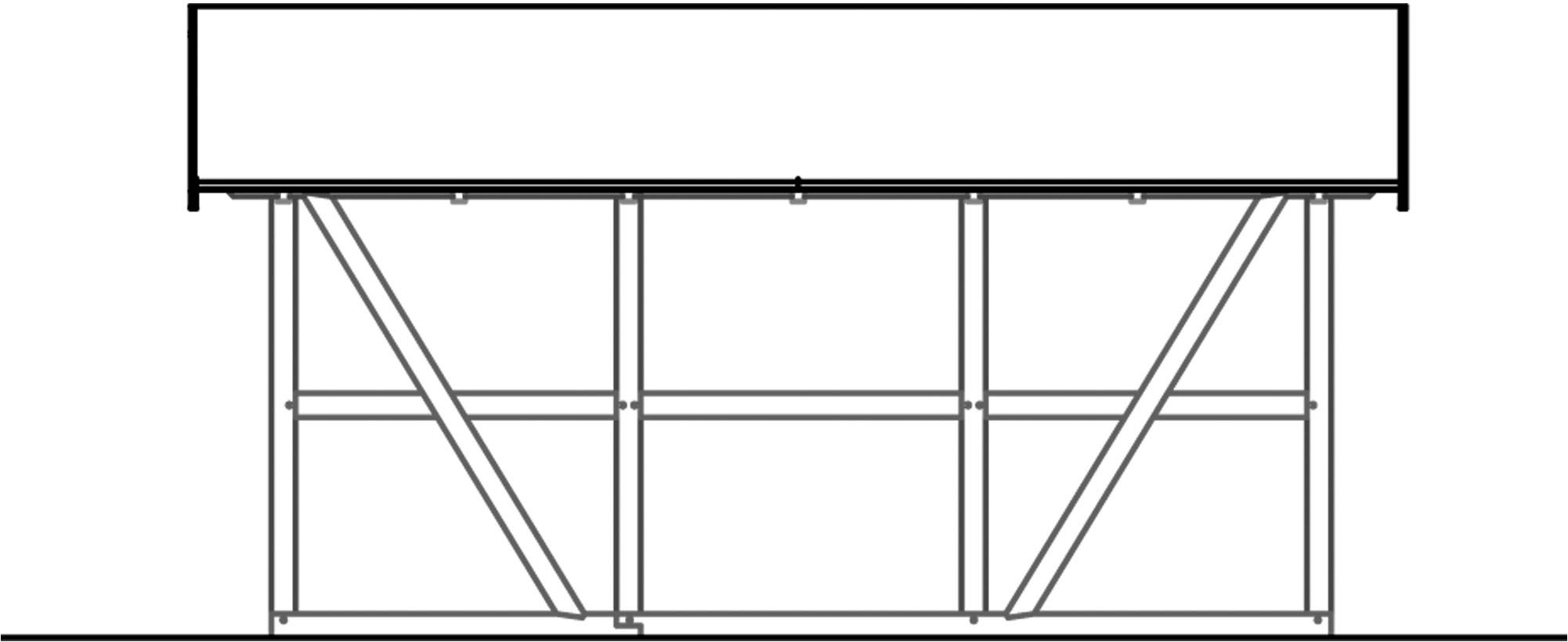Skanholz Einzelcarport Schwarzwald, BxT: 424x600 cm, 220 cm Einfahrtshöhe, mit Dachlattung