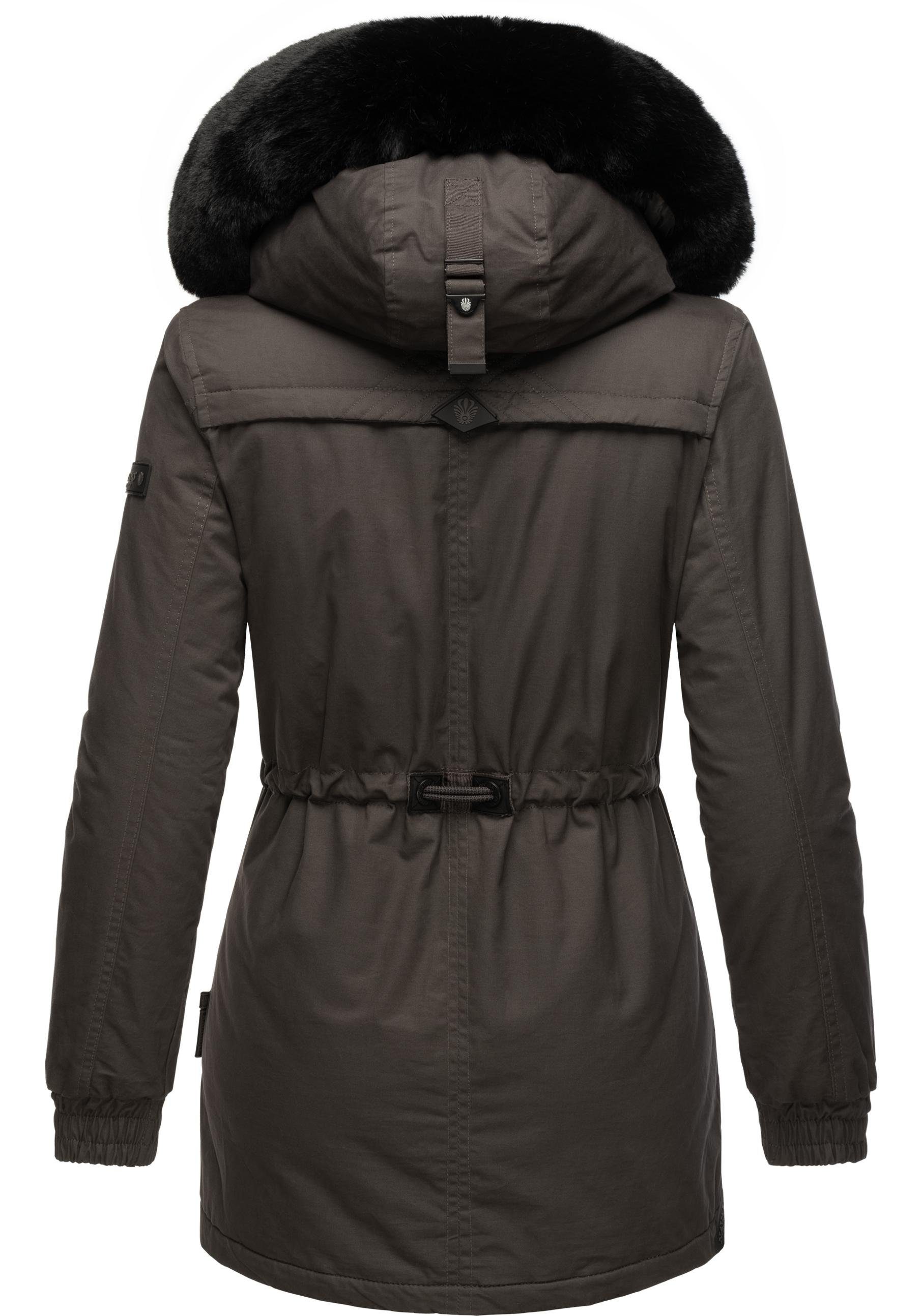 Marikoo Wintermantel Olessaa Sportlicher Baumwoll-Parka für den Winter
