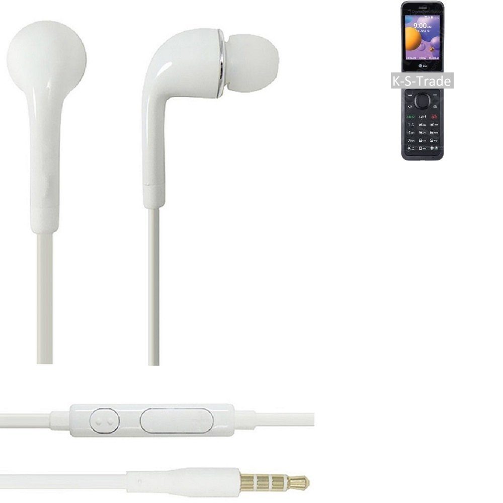 2 Electronics für Headset u 3,5mm) weiß In-Ear-Kopfhörer LTE Mikrofon mit (Kopfhörer Wine LG Lautstärkeregler K-S-Trade