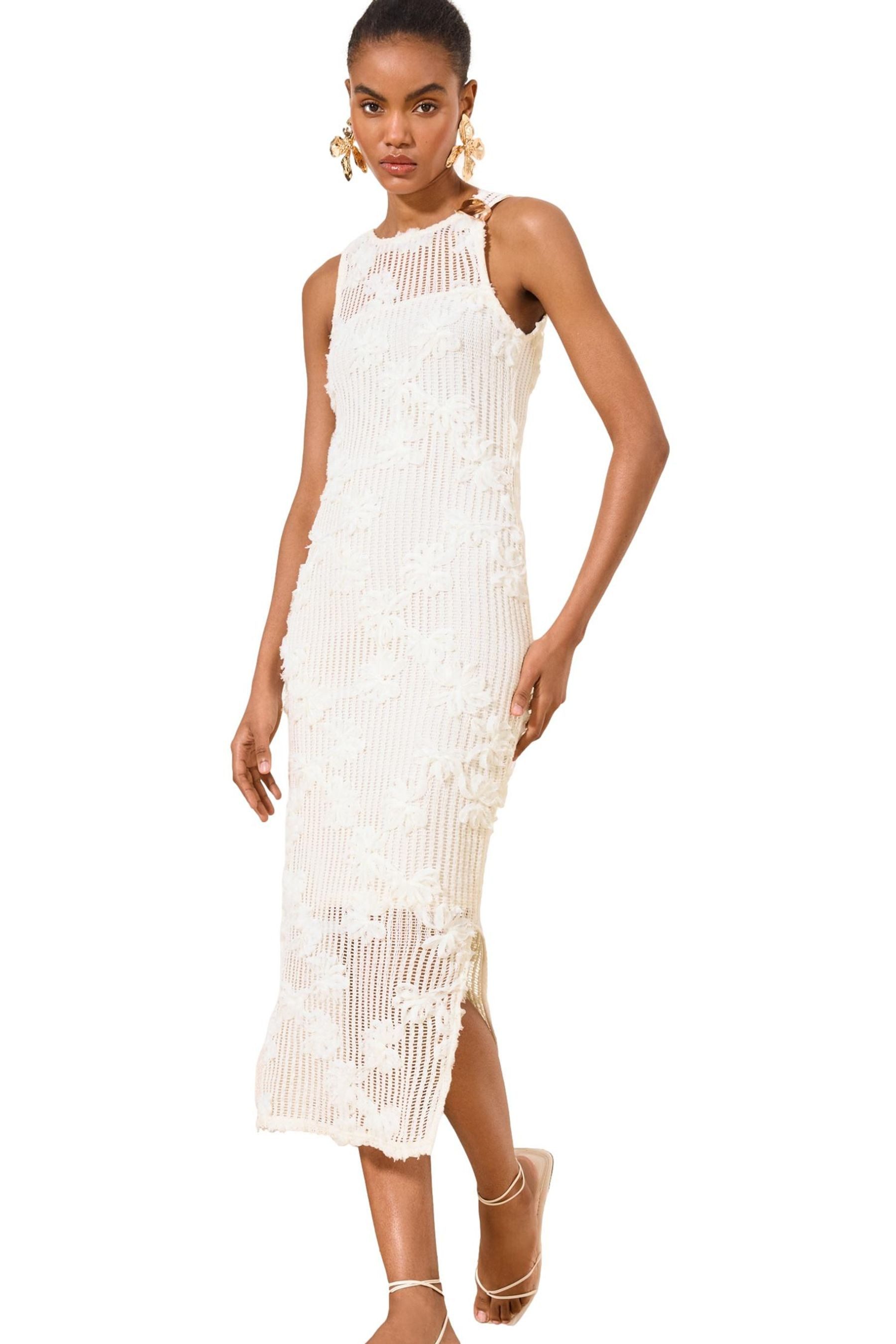 Midikleid Lipsy Midikleid mit Blumenapplikation