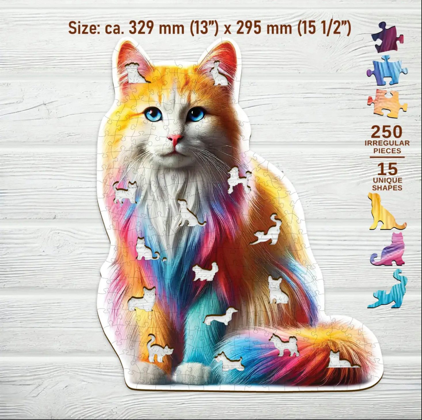 Wooden City Puzzle Holzpuzzle Katze Tierpuzzle 250 Teile Katzenmotiv aus Ho günstig online kaufen