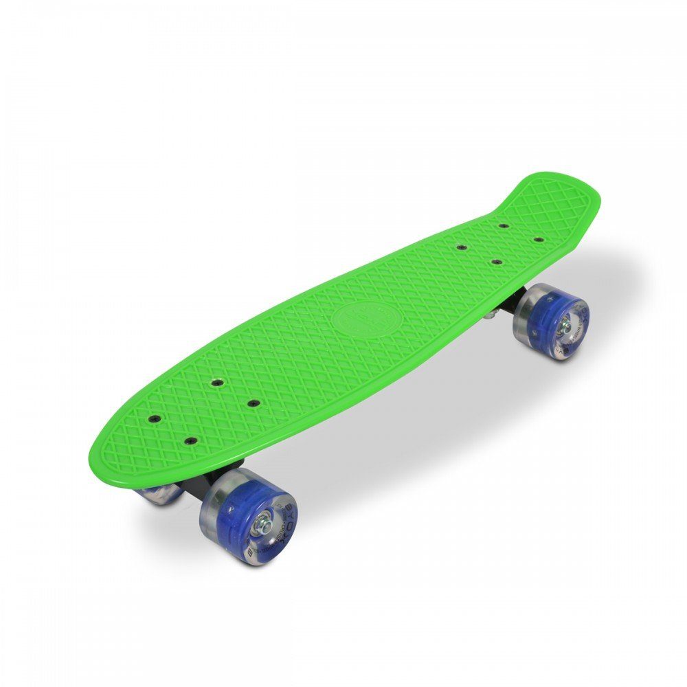 Byox Skateboard Kinder Skateboard Spice LED, 22 Zoll, Aluminium Achse, 80A 45mm, ABEC-7