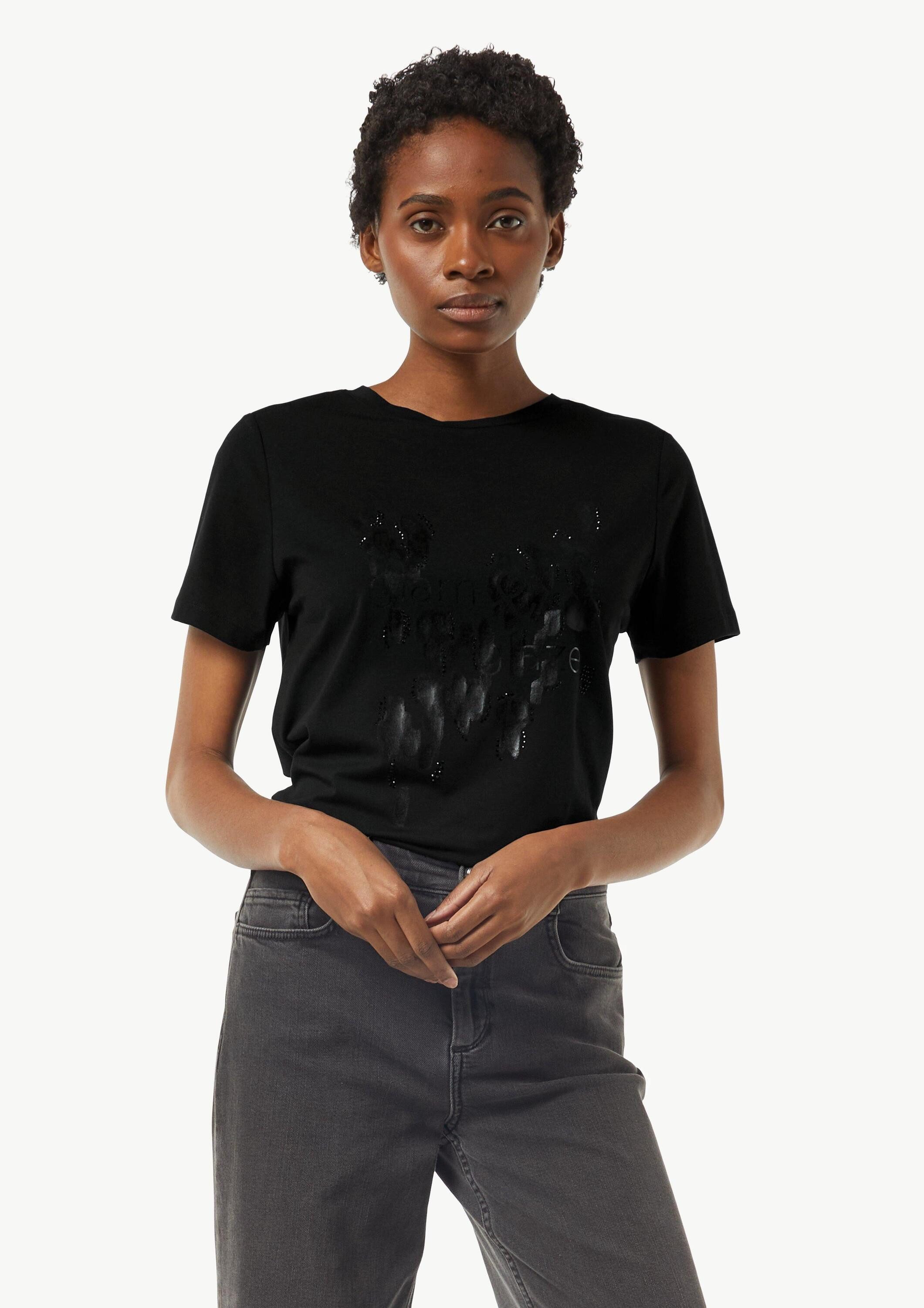 comma Kurzarmshirt T-Shirt T-Shirt mit Artwork günstig online kaufen