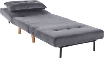 my home Daybett, ausziehbare Metallstützbeine, Schlafsessel in zwei Größen erhältlich