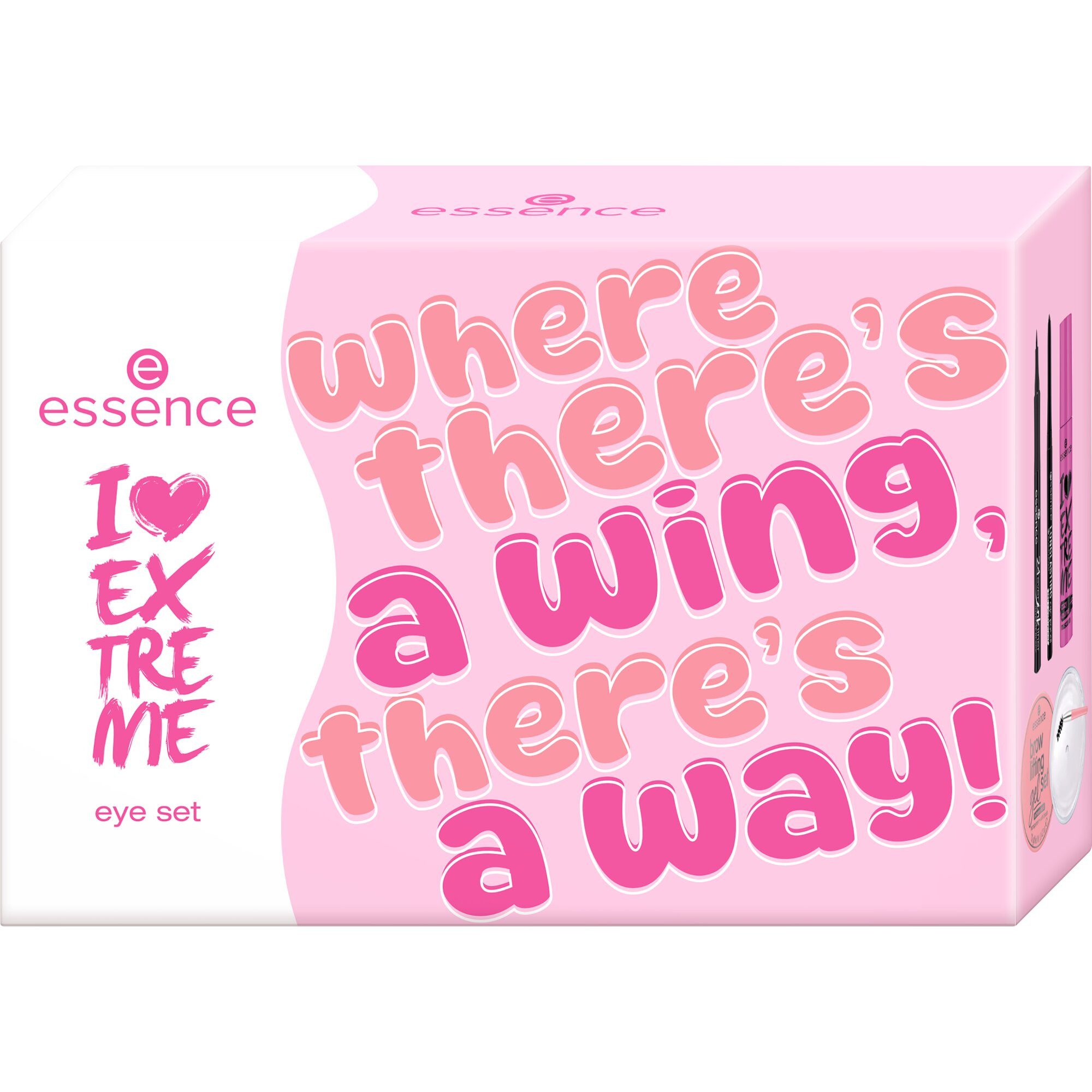 Essence Augen-Make-Up-Set I LOVE EXTREME eye set, 4-tlg., Alles-in-einem-Set für vielseitige Looks