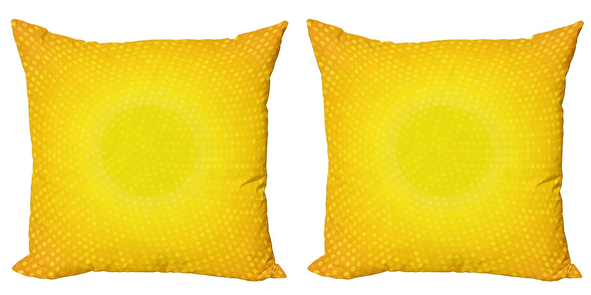 Kissenbezüge Modern Accent Doppelseitiger Digitaldruck, Abakuhaus (2 Stück), Modern Yellow Ombre Kreise