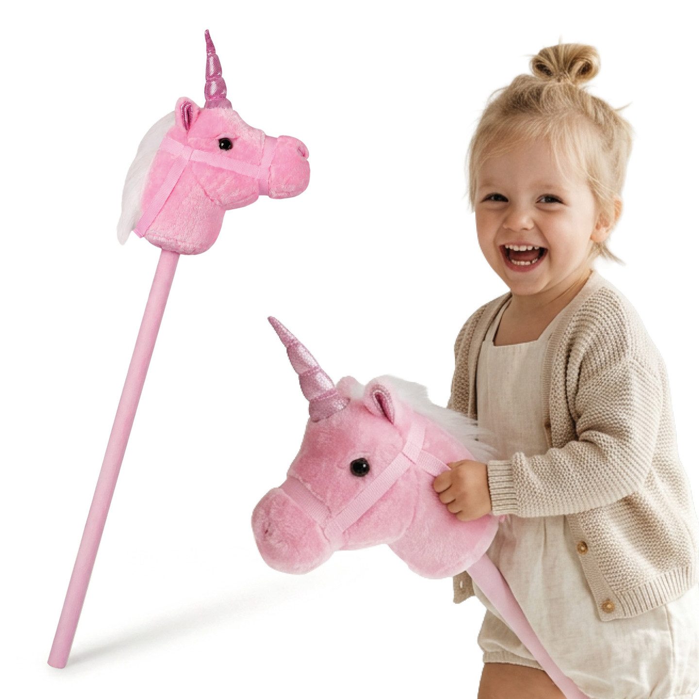 Mamabrum Steckenpferd Mamabrum Hobby Horse Einhorn rosa 80 cm ab 18 Monaten