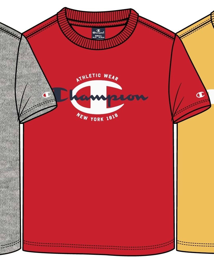 T-Shirt (Baumwolle) Crew Graphic Print rot Kinder