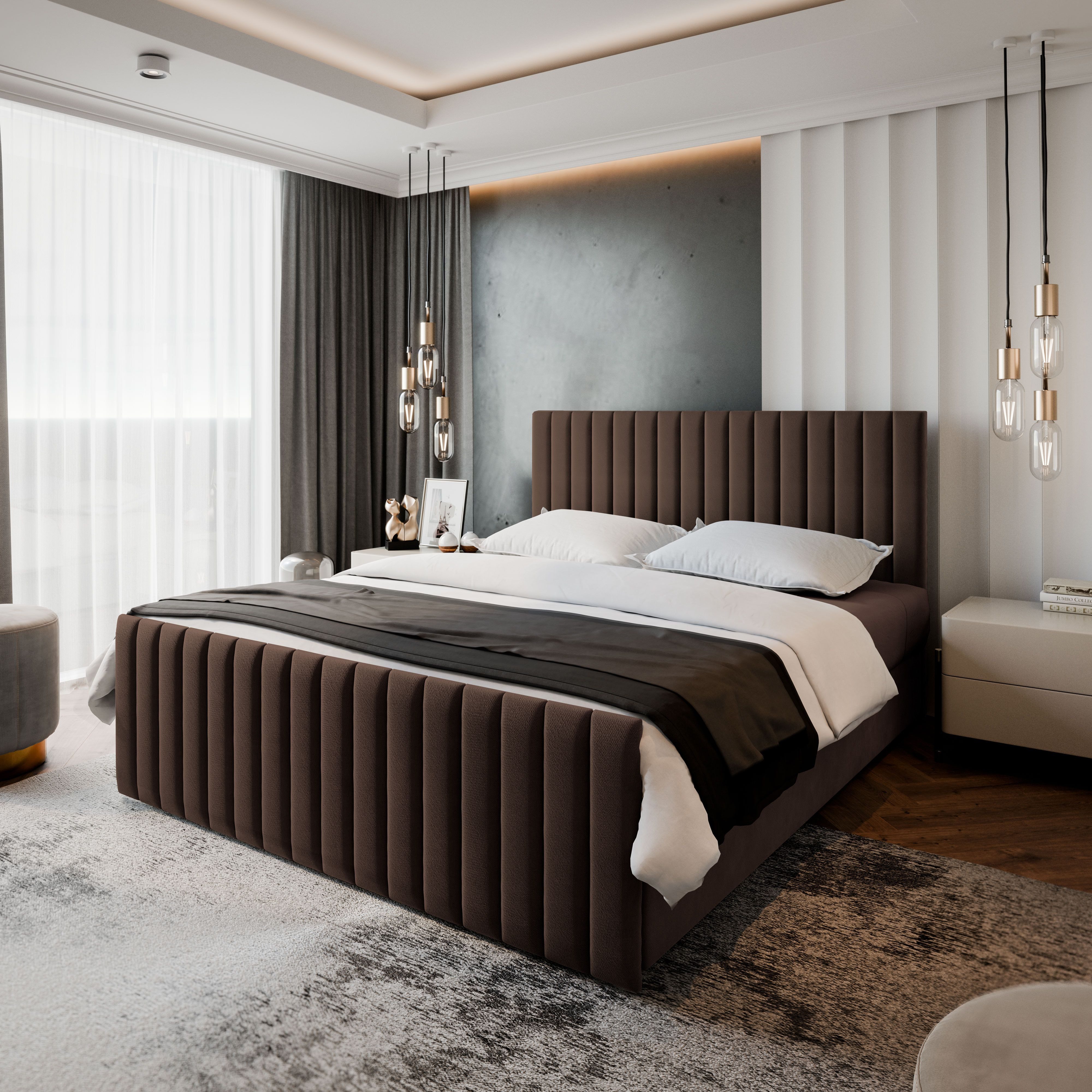 Masseno Boxbett ARION 160x200 cm mit Bonell Matratze und Topper günstig online kaufen