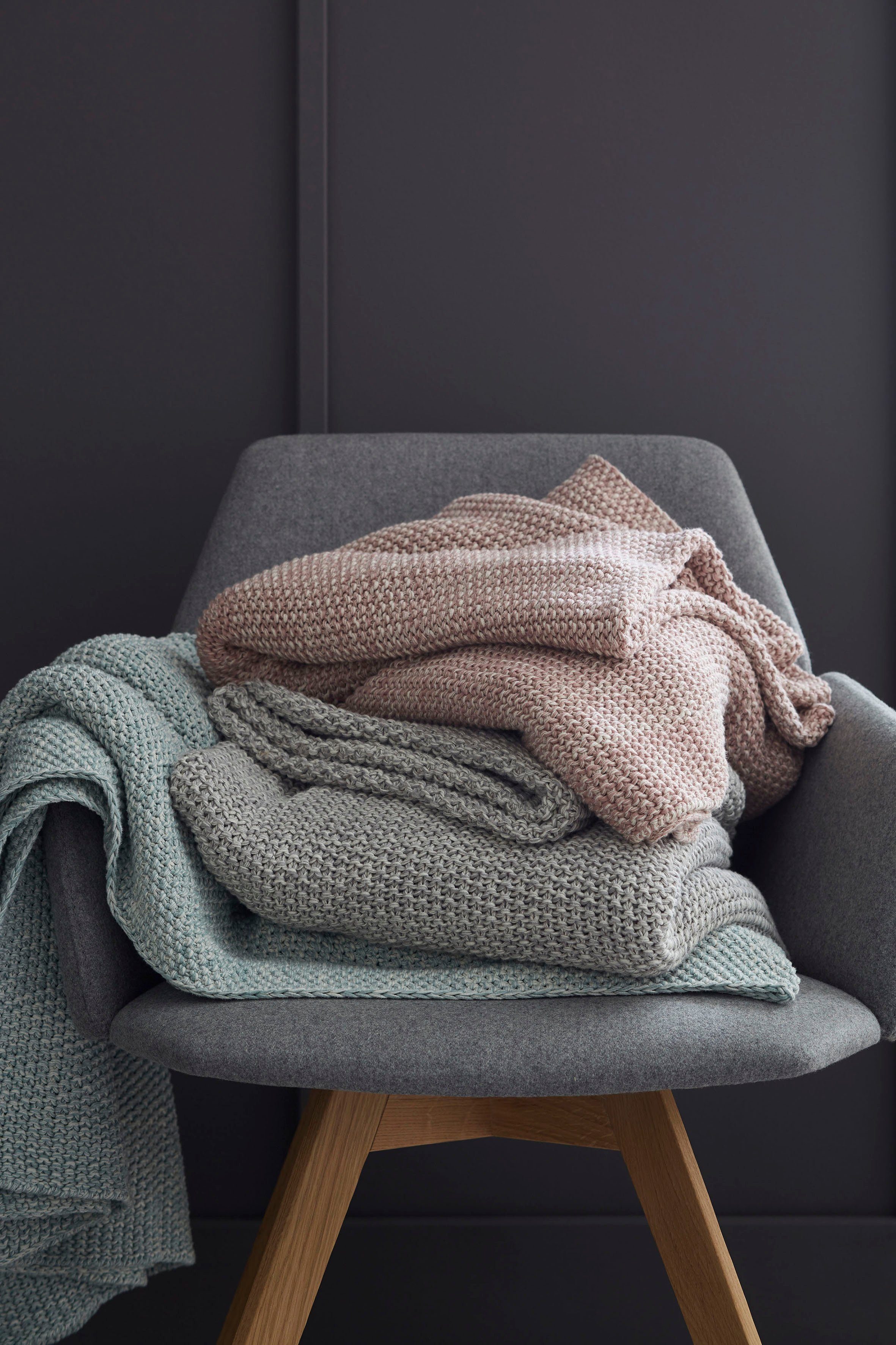 Wohndecke Melange, SCHÖNER WOHNEN-Kollektion, Strickdecke mit Melange-Effek günstig online kaufen