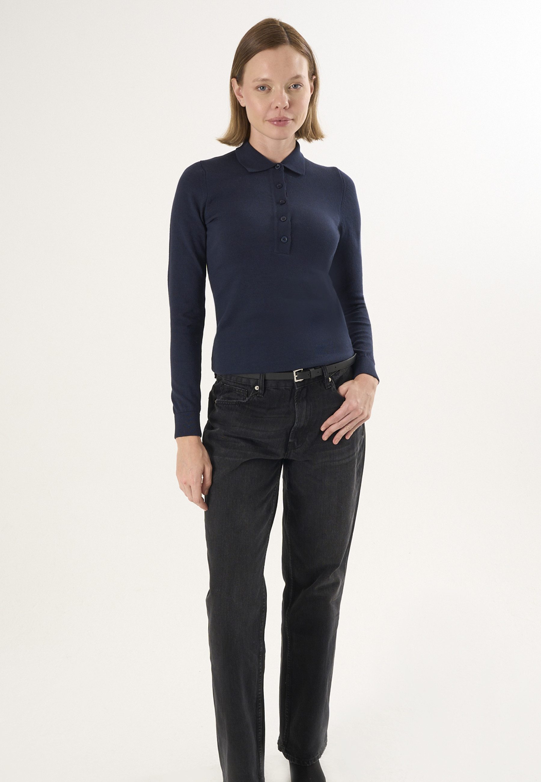 Felix Hardy Polokragenpullover Pullover mit Rollkragen und Knöpfen