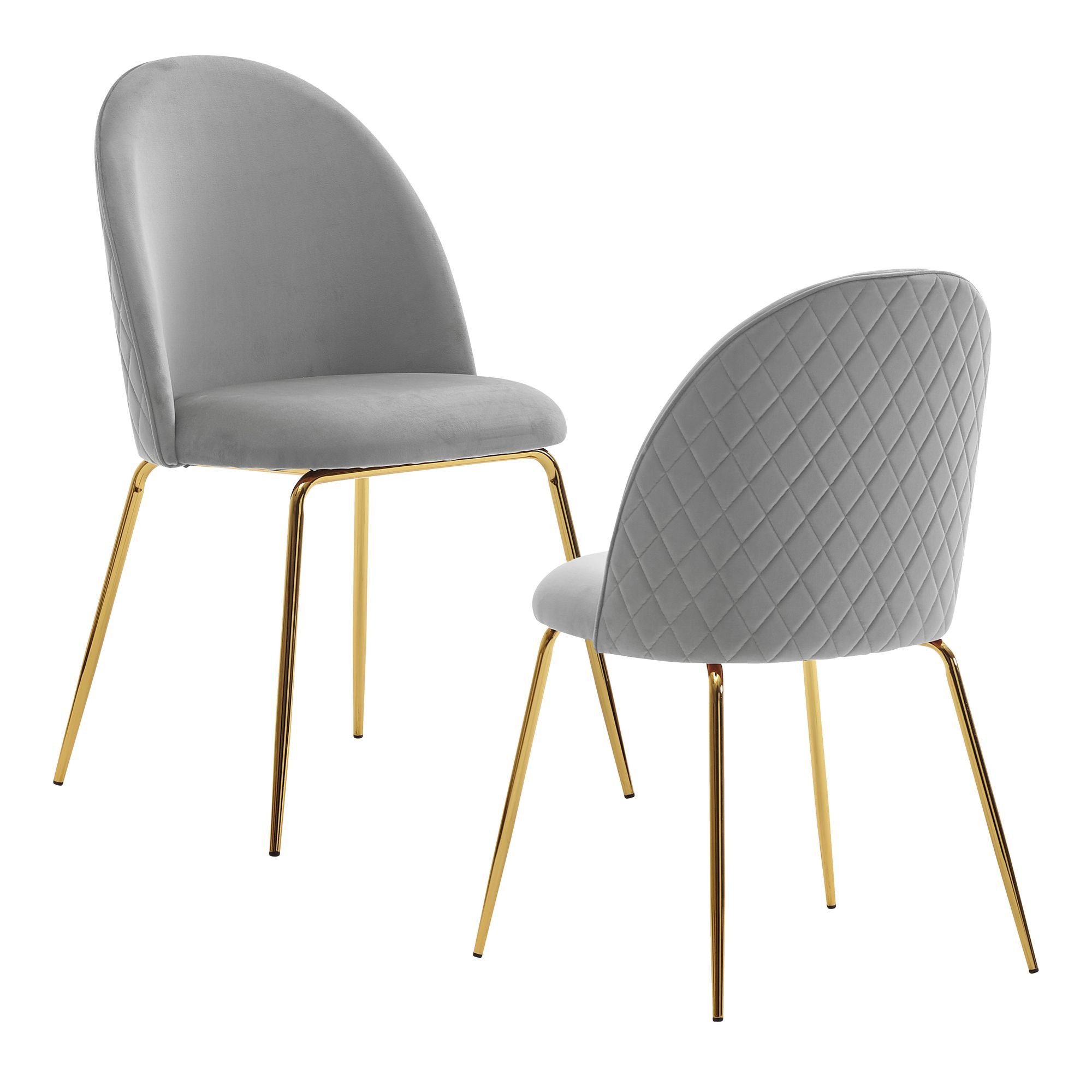 FINEBUY Esszimmerstuhl FB59793 (2er Set Samt günstig online kaufen