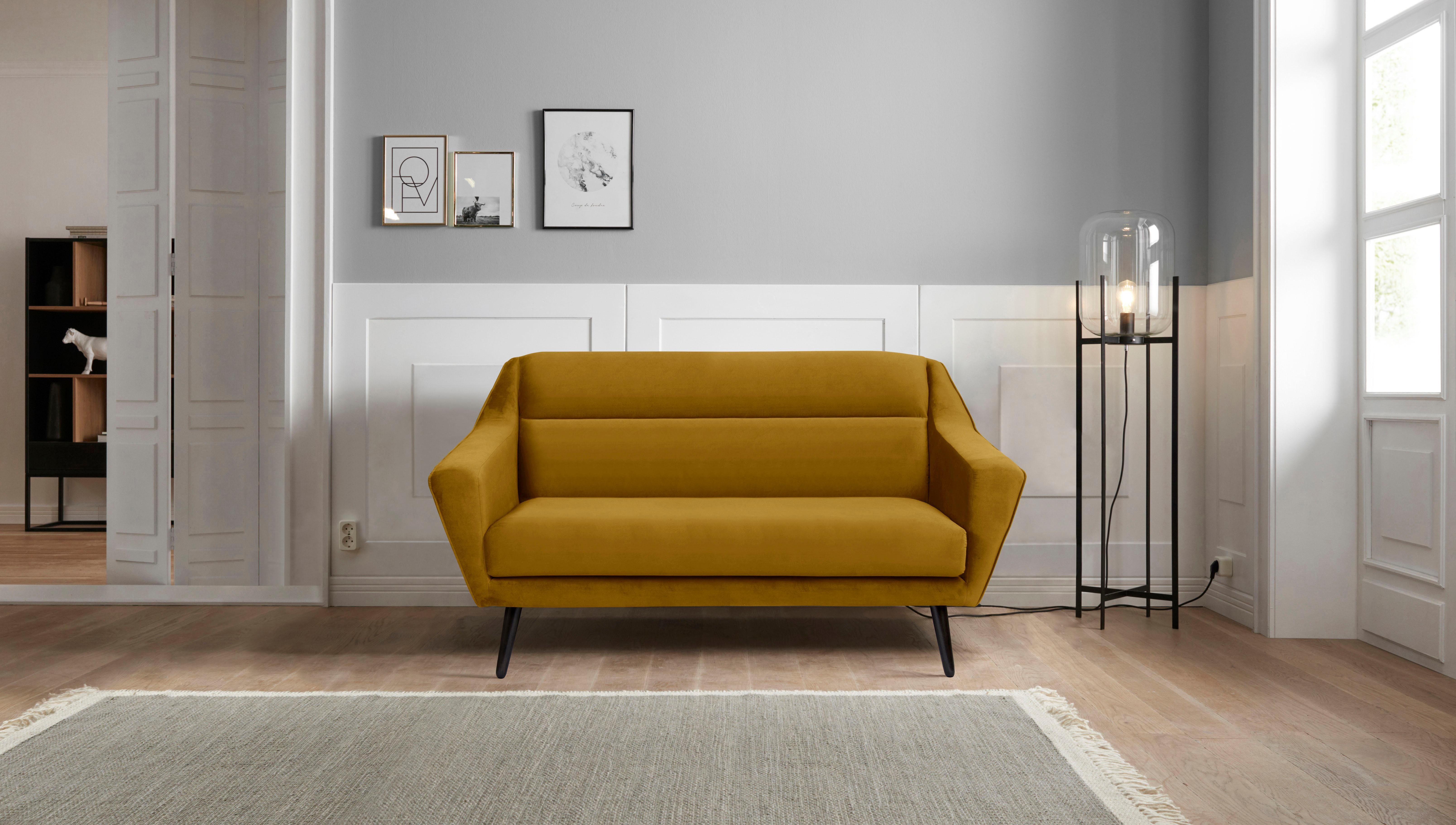 OTTO home 2-Sitzer Bille, mit Naht im Rückenkissen und Eiche-Beinen, Design by Morten Georgsen