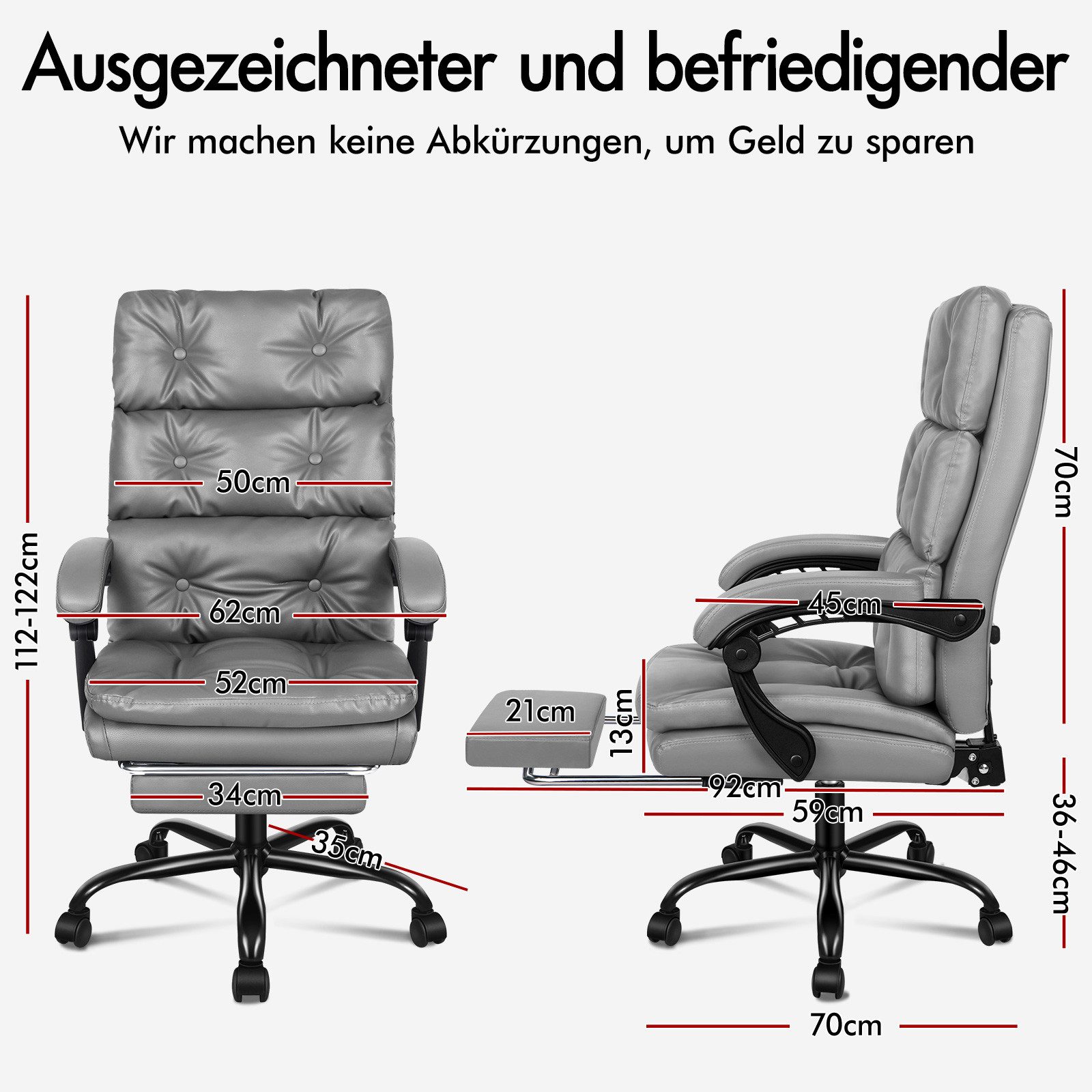 ALFORDSON Bürostuhl Ergonomischer Chefsessel - Höhenverstellbar günstig online kaufen