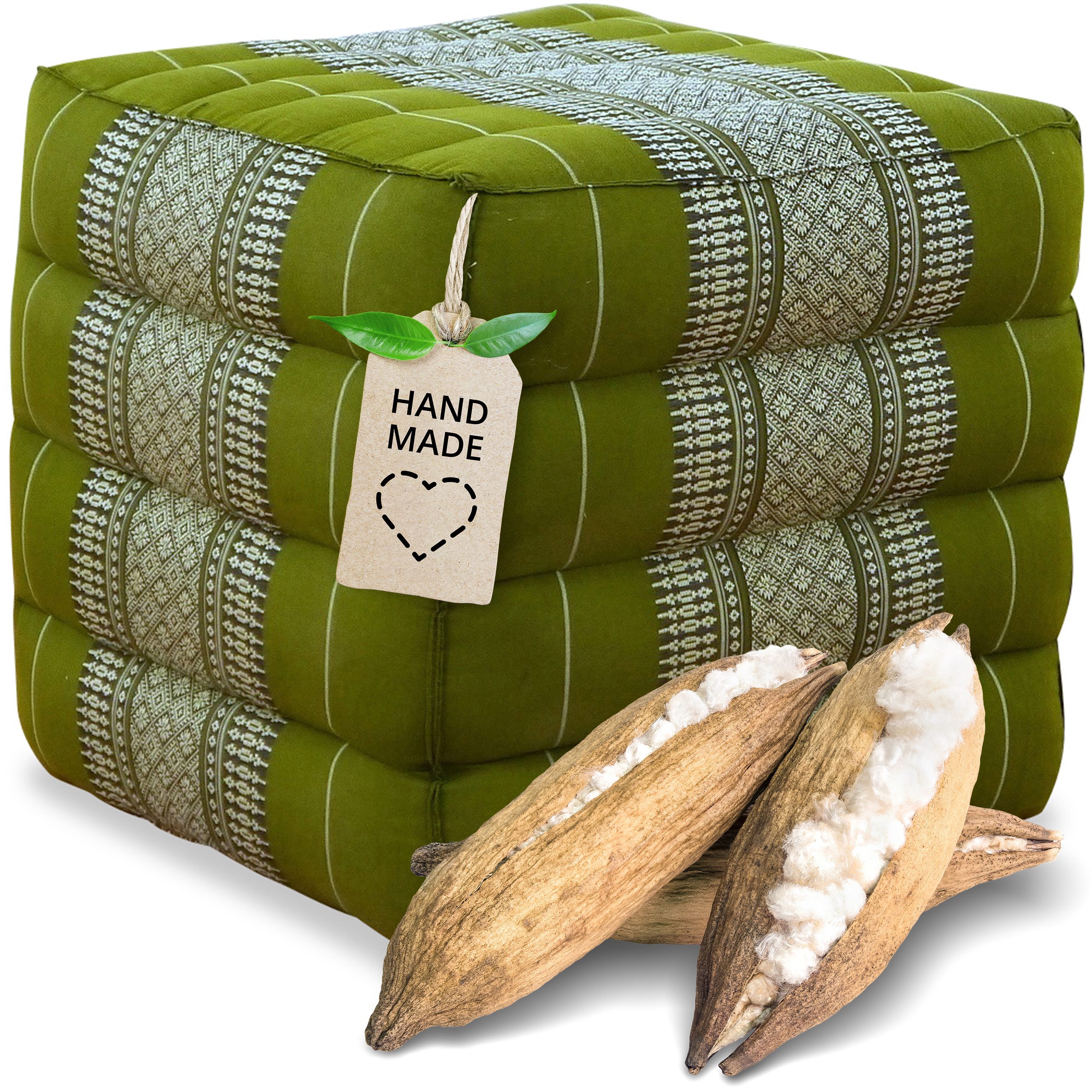 livasia Polsterhocker Würfelkissen, vegan und handgefertigt, günstig online kaufen