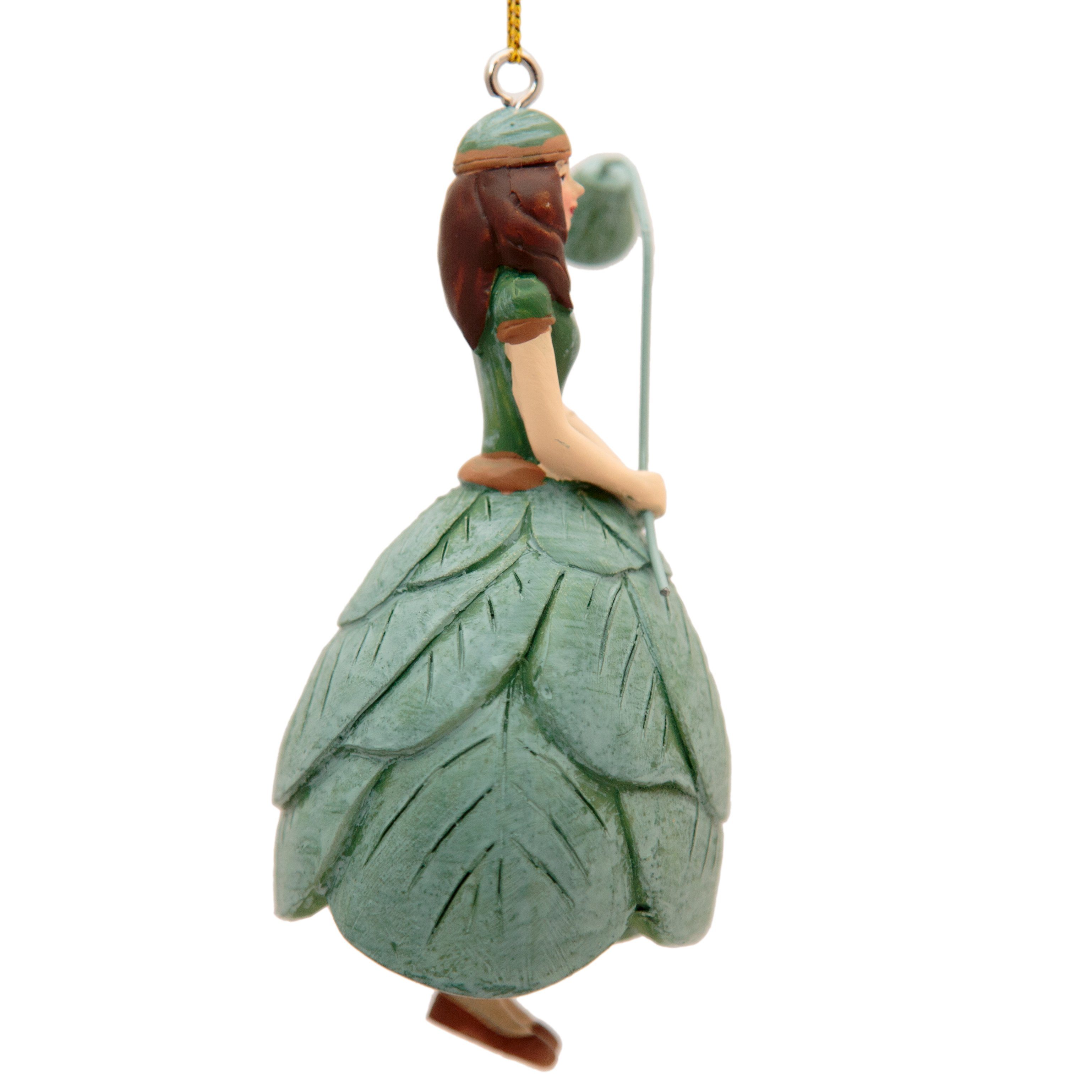 ROSEMARIE SCHULZ Heidelberg Dekofigur Blumenmädchen Figur Eukalyptus grün Dekohänger Kunstblume Aufhänger