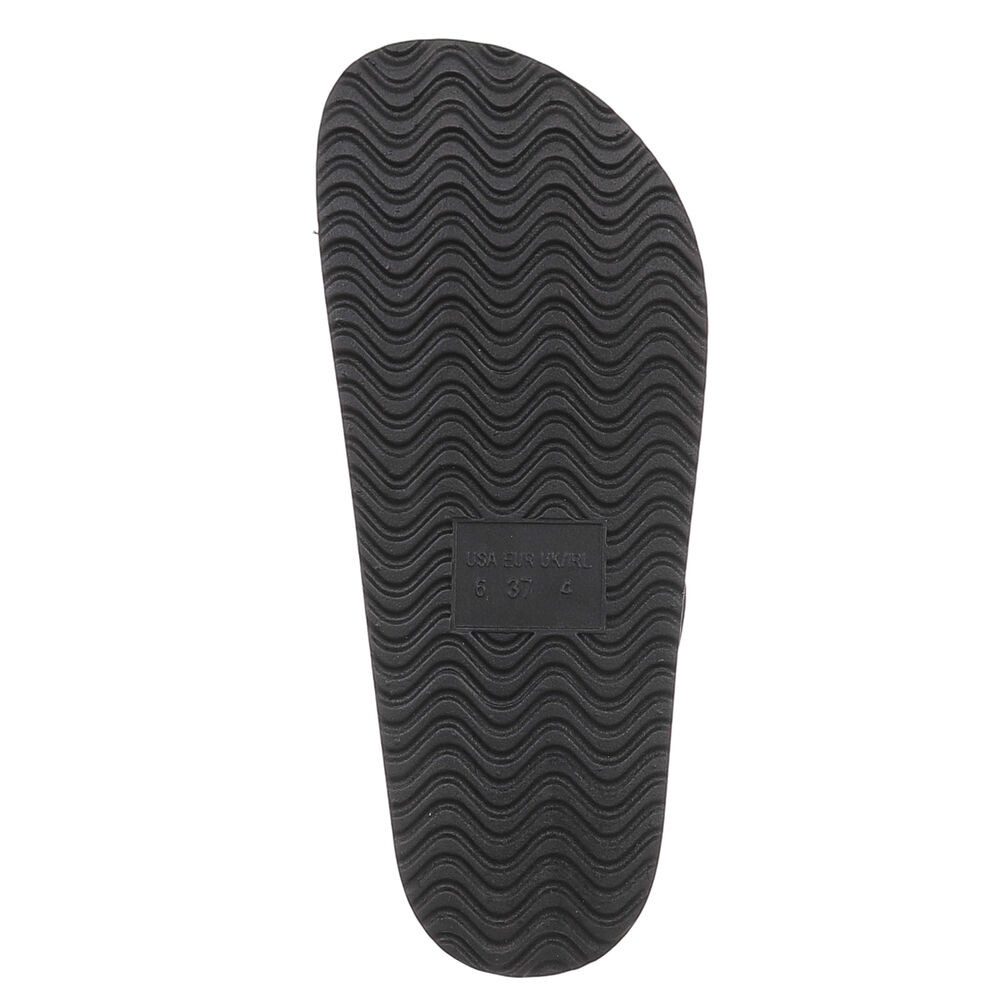 Ital-Design Bequemer Damen-Sandale mit Hochsohle für Freizeit Plateausandaletten (90033075) Keilabsatz/Wedge Keilsandaletten in Schwarz