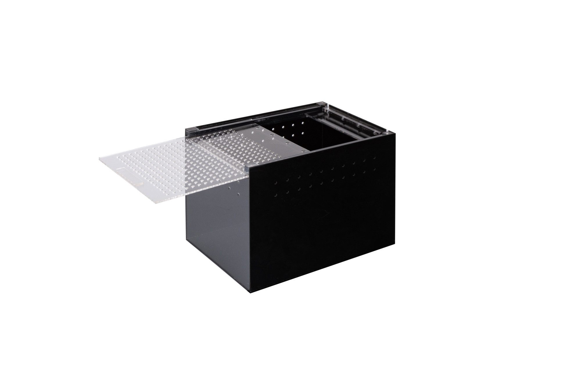 ReptiZoo Terrarium ReptiZoo Plexiglasterrarium/Aufzuchtterrarium (ACR03B), schwarz, 15x20
