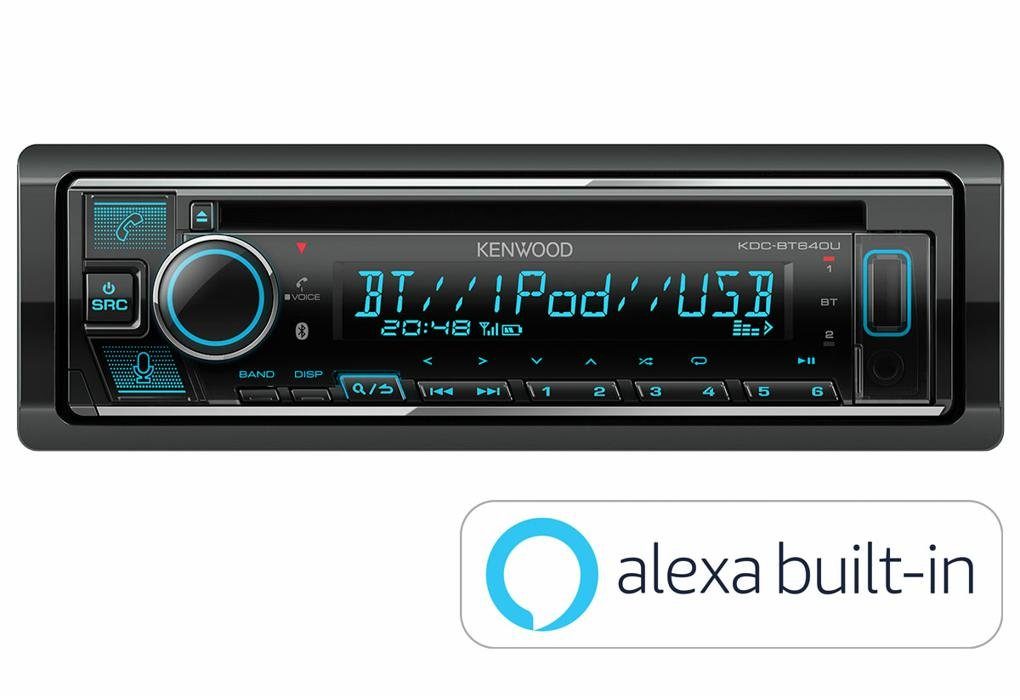 KDC-BT640U CD Bluetooth Amazon USB-Receiver 1DIN Kenwood Control Autoradio Alexa Spotify