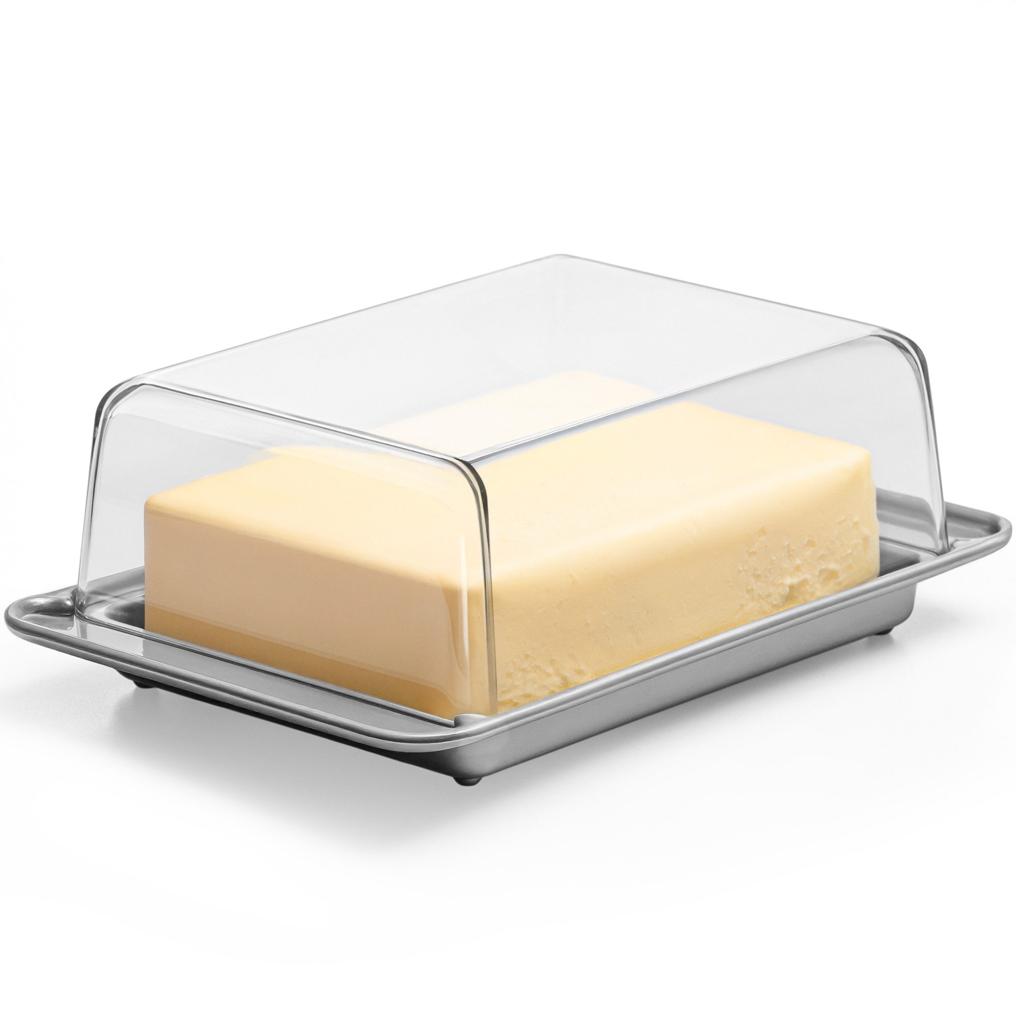 KONZEPT Butterdose für 250 g Butter mit transparentem Deckel, kompakt und platzsparend – ideal zur Aufbewahrung im Kühlschrank