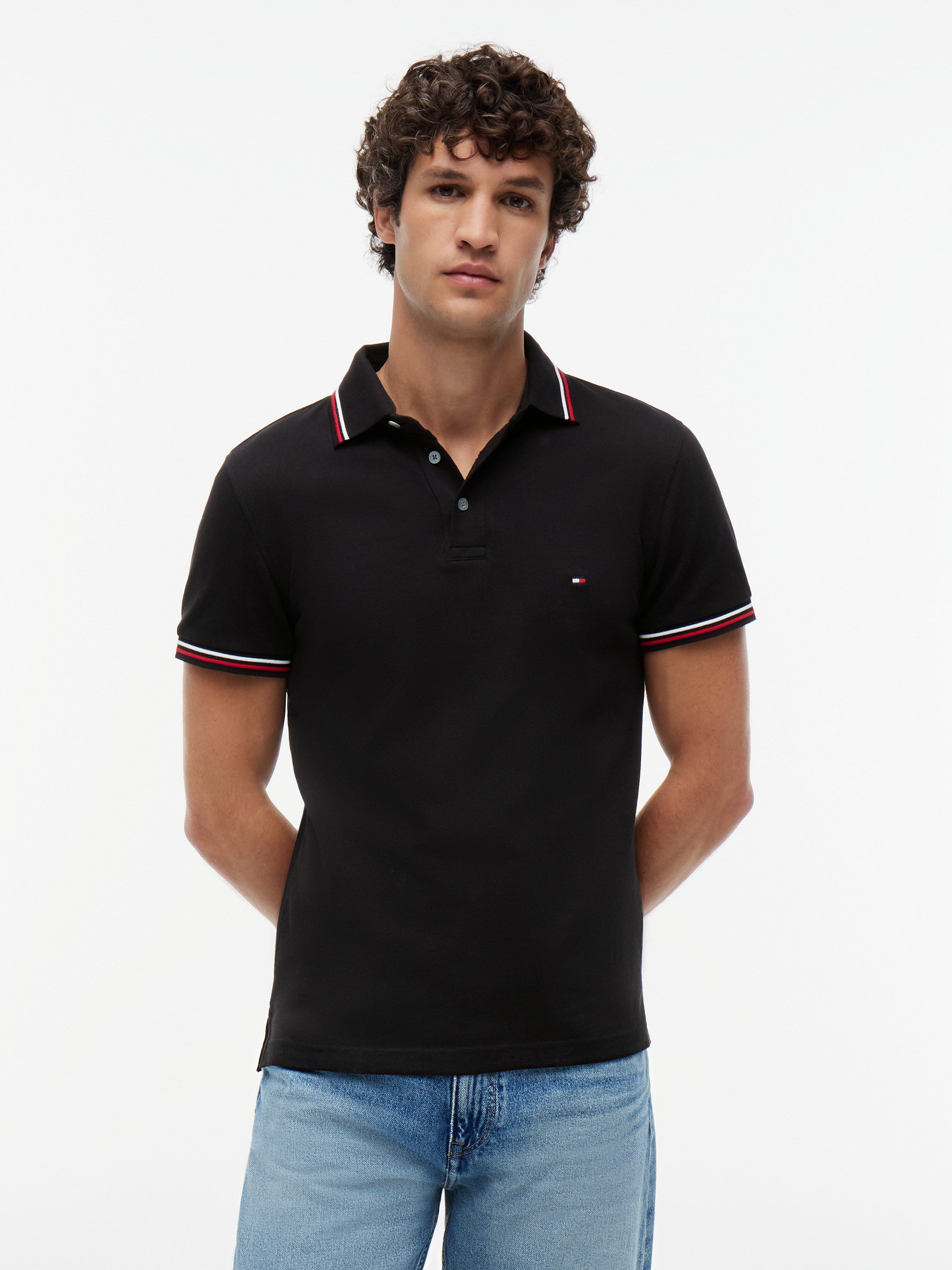 Tommy Hilfiger Poloshirt TIPPED SLIM FIT POLO mit Kontrast-Details