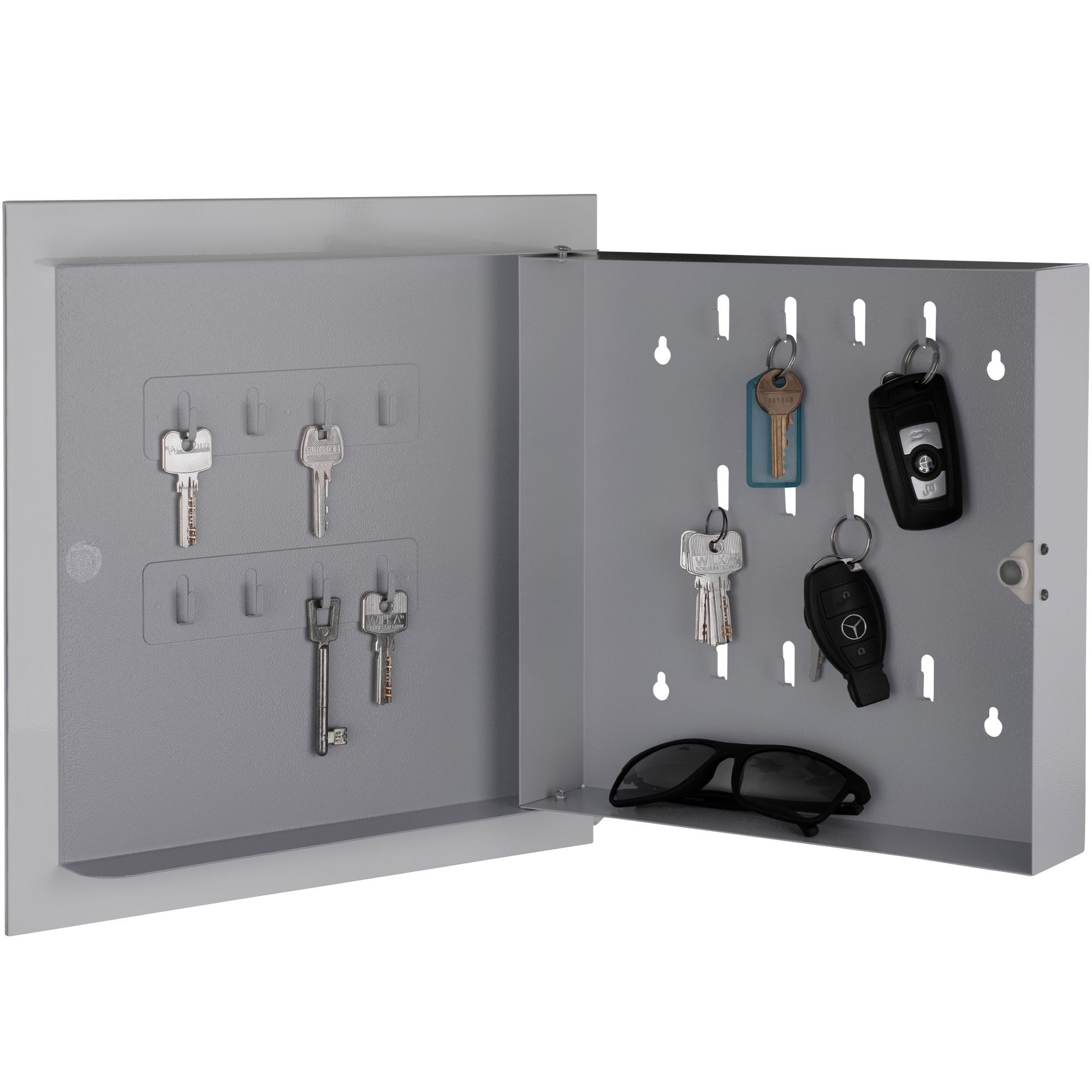 bonsport Schlüsselkasten Schlüsselkasten mit Glasmagnettafel, 33 x 33 x 6,8 cm inkl. 6 Magneten – Bild 4 von 5