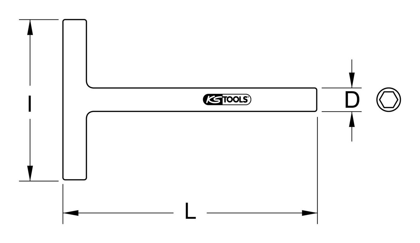 Thumbnail - KS Tools Steckschlüssel, T-Griff mit Schutzisolierung, 11 mm