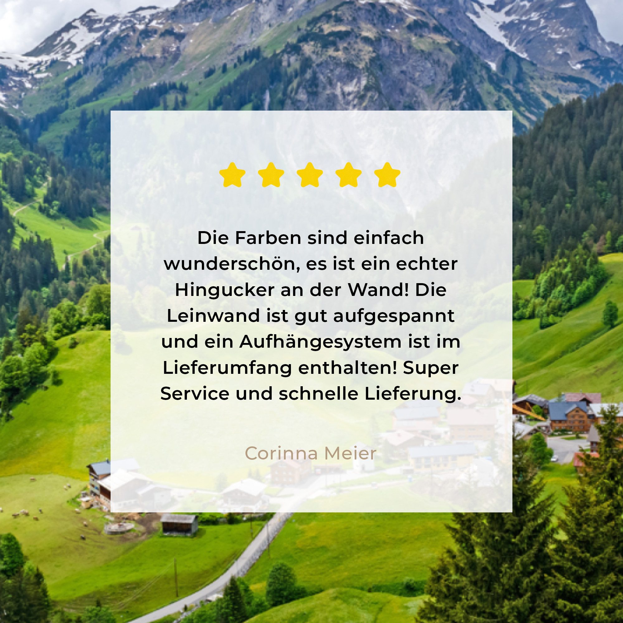 OneMillionCanvasses® Leinwandbild Berge in Österreich, Fotodruck (1 St), Wandbild, Deko Schlafzimmer Wohnzimmer Flur 20x20 cm – Bild 5 von 5