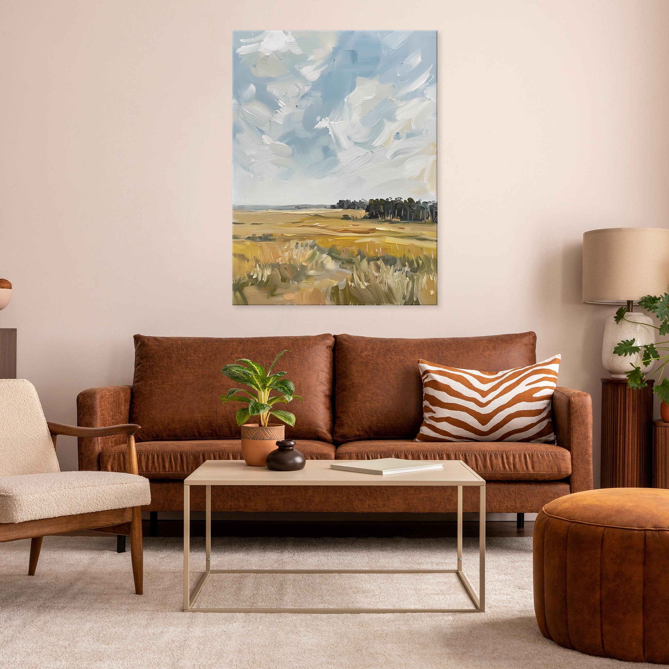 Wallarena Leinwandbild Landschaft Wiese Natur Wandbilder günstig online kaufen
