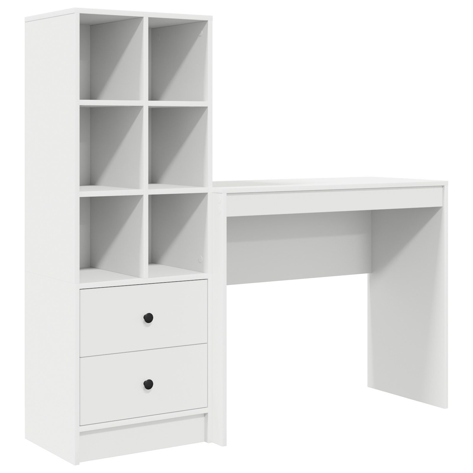 vidaXL Sideboard Schreibtisch mit Stauraum Weiß günstig online kaufen
