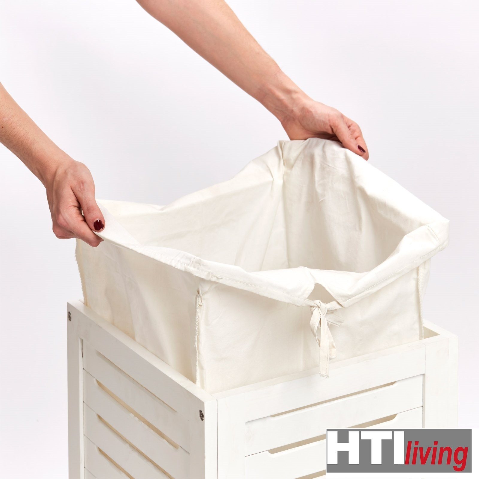 HTI-Living Wäschekorb Wäschetruhe weiß lackiert St), (Stück, 1 Wäschesammler
