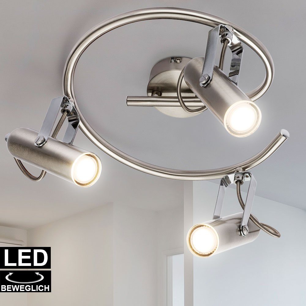 LED Design Decken Lampe Design Leuchte Chrom Beleuchtung Wohn Zimmer Strahler 