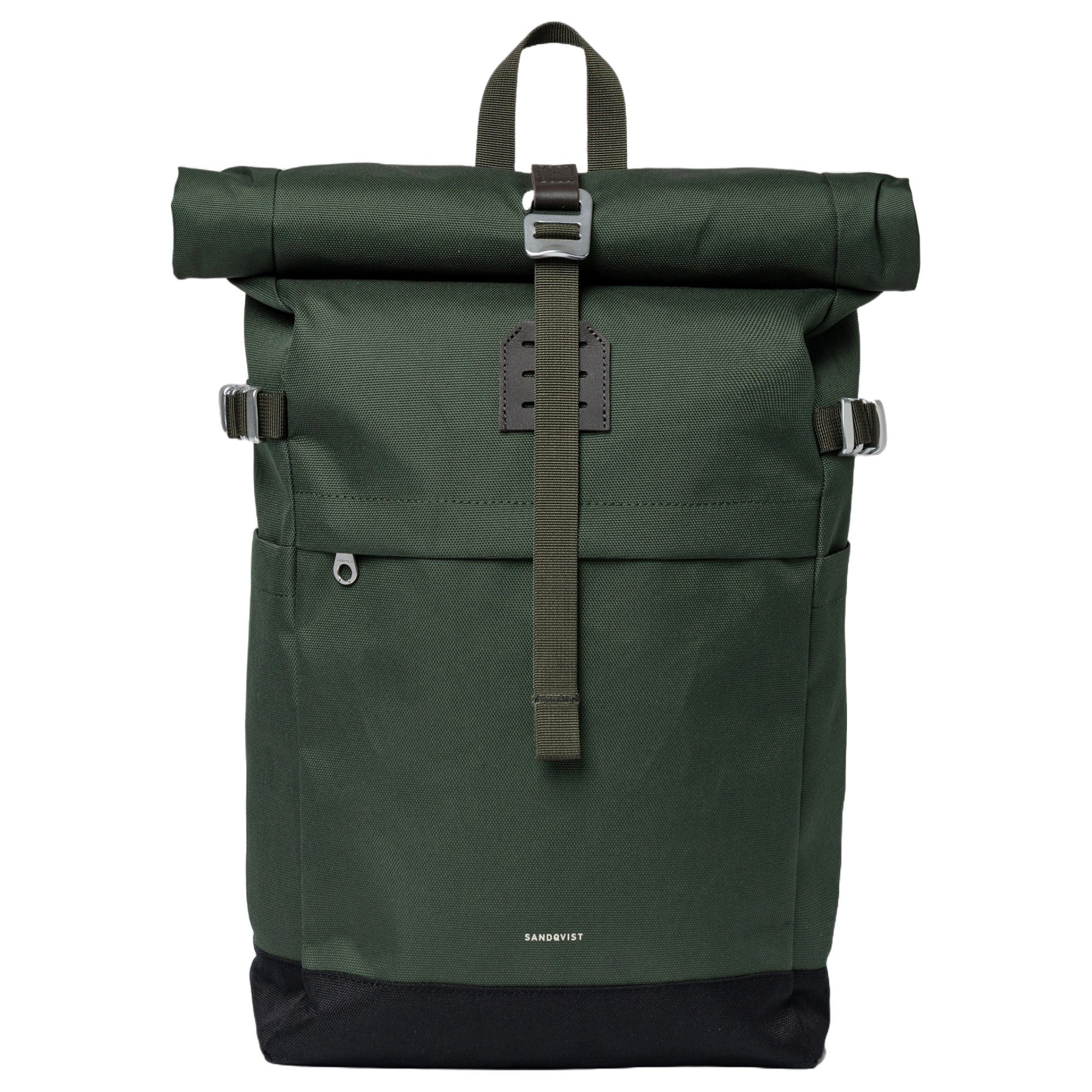 Sandqvist Rucksack Icon Rolltop - Rucksack M 14" 60 cm (dawn green with dark brown