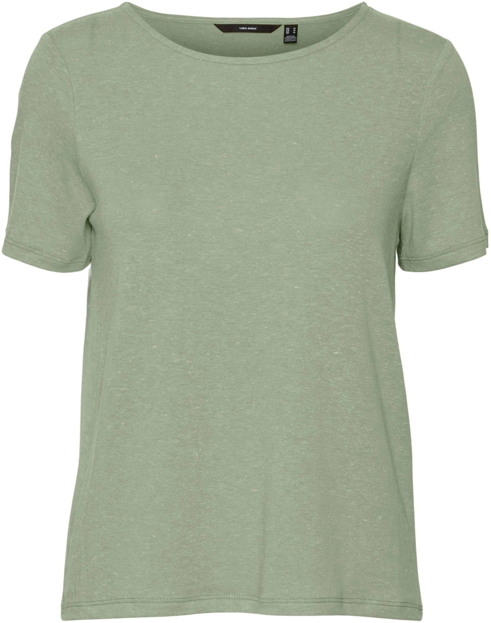 Vero Moda Kurzarmshirt VMMARIJUNE SS LINEN TOP JRS Reseda | T-Shirts