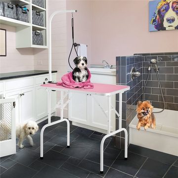 Yaheetech Arbeitstisch, Hundepflegetisch für Pudel Fellpflege, rutschfest