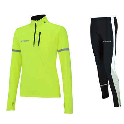 Airtracks Lauftights Herren Thermo Laufset Pro: Thermo Laufshirt Langarm + Laufhose Lang (Laufset, 2-tlg) Laufbekleidung mit ausgezeichneter thermischer, Isolierkraft bei kaltem Wetter Herbst - Winter » S M L Xl XXL XXXL «