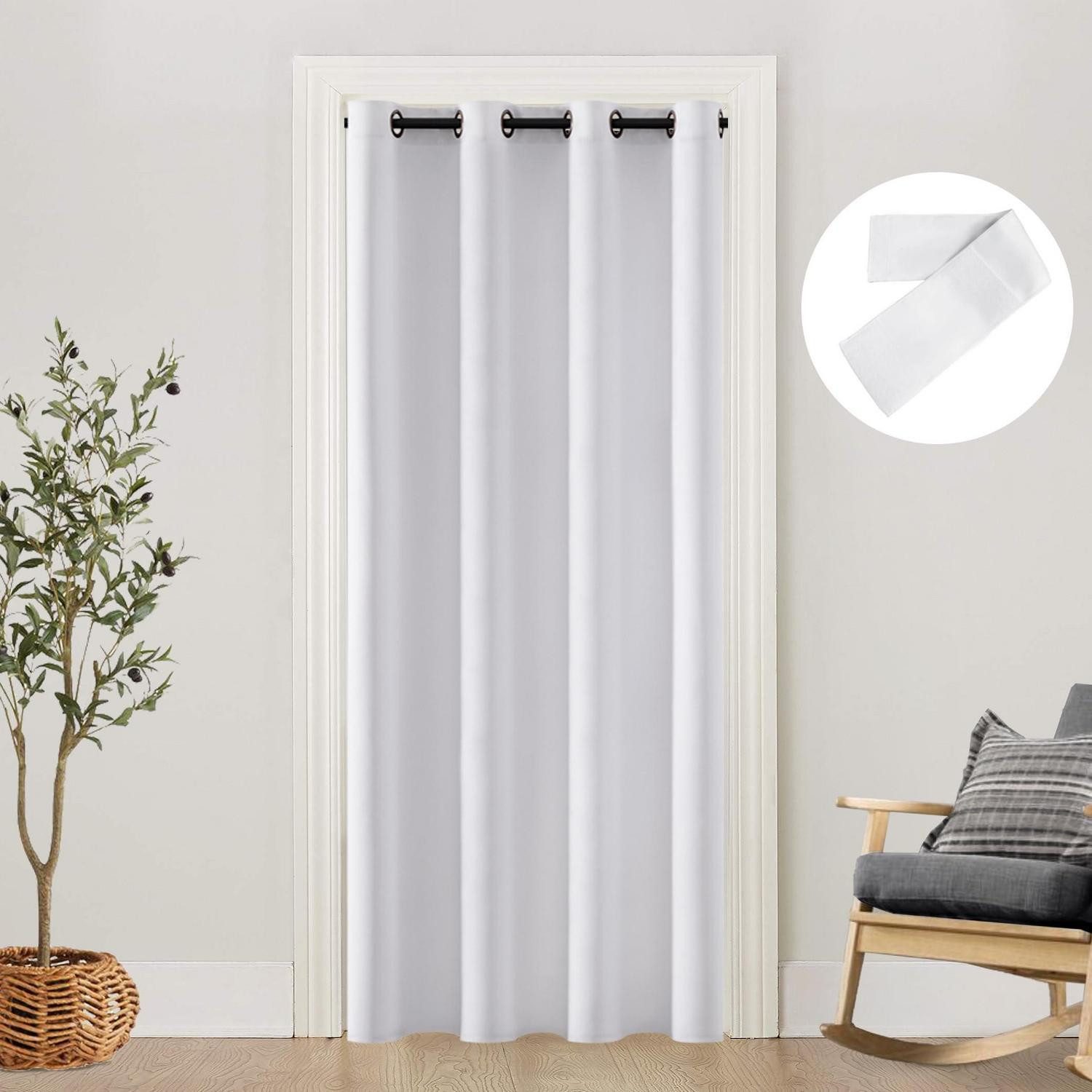 LuxusKollektion Türvorhang Vorhang Türschrank 122x203cm Weiss (1 St)