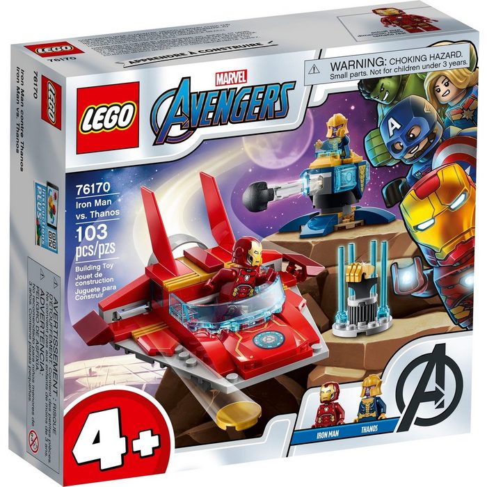 LEGO® Konstruktionsspielsteine LEGO Marvel 4+ Super Heroes™ - Iron Man vs. Thanos (Set 103 St)