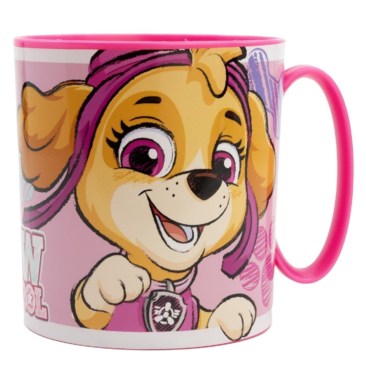 PAW PATROL Becher - Mikrowellengeeigneter Kunststoffbecher 390 ml – für Kinder, perfekt für Kinderhände, ideal für den täglichen Einsatz