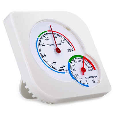 emeco Hygrometer 2 Stück Set Kombithermometer Hygrometer Thermometer Analog Luftfeuchte