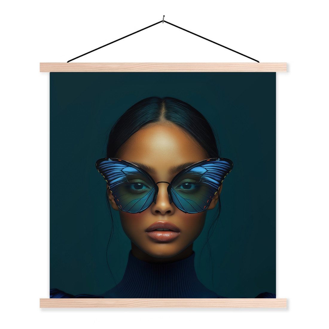 MuchoWow Poster Frau - Schmetterling - günstig online kaufen