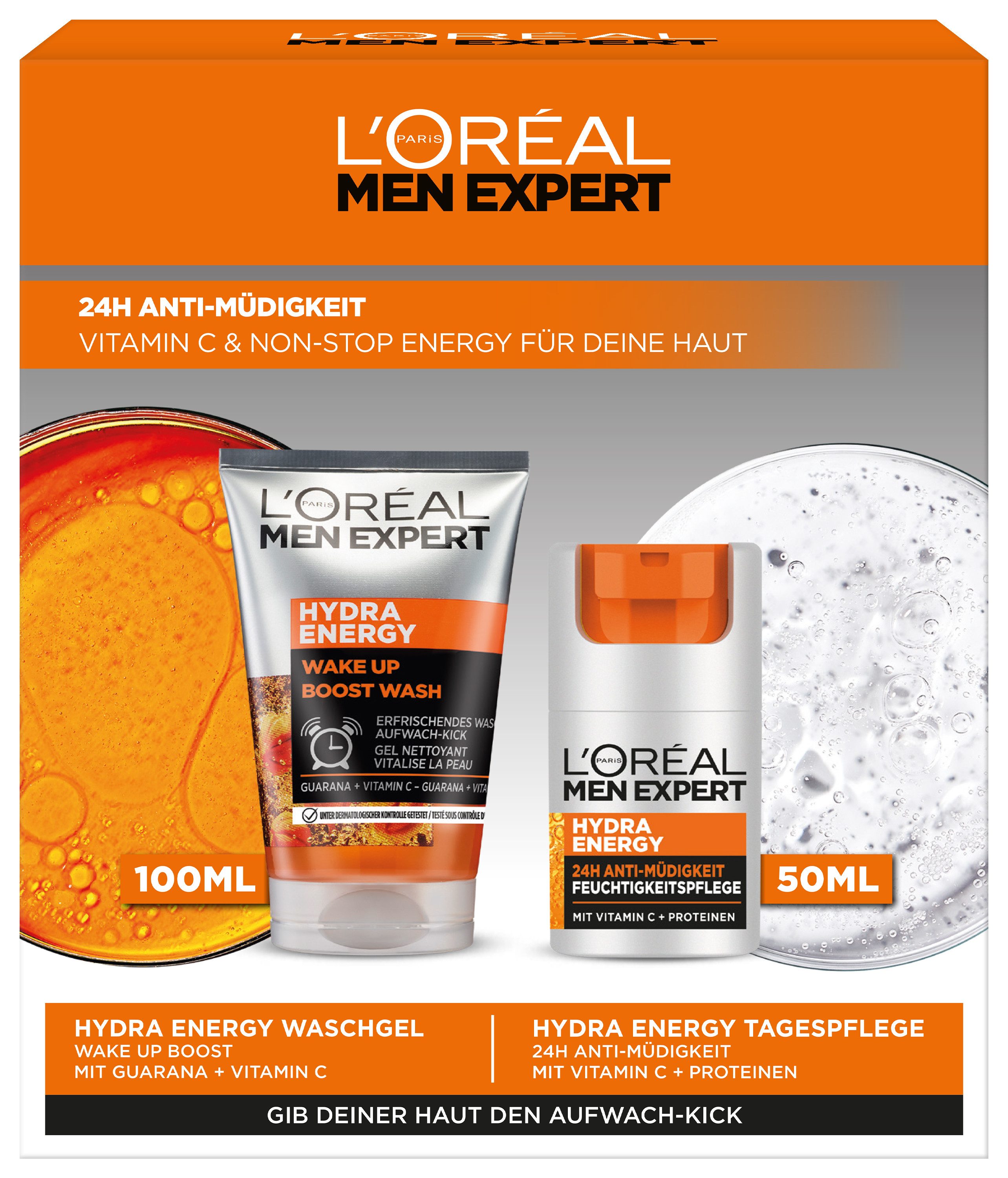 L'ORÉAL PARIS MEN EXPERT Gesichtspflege-Set HYDRA ENERGY GESCHENKSET Set, 2-tlg., mit Vitamin C