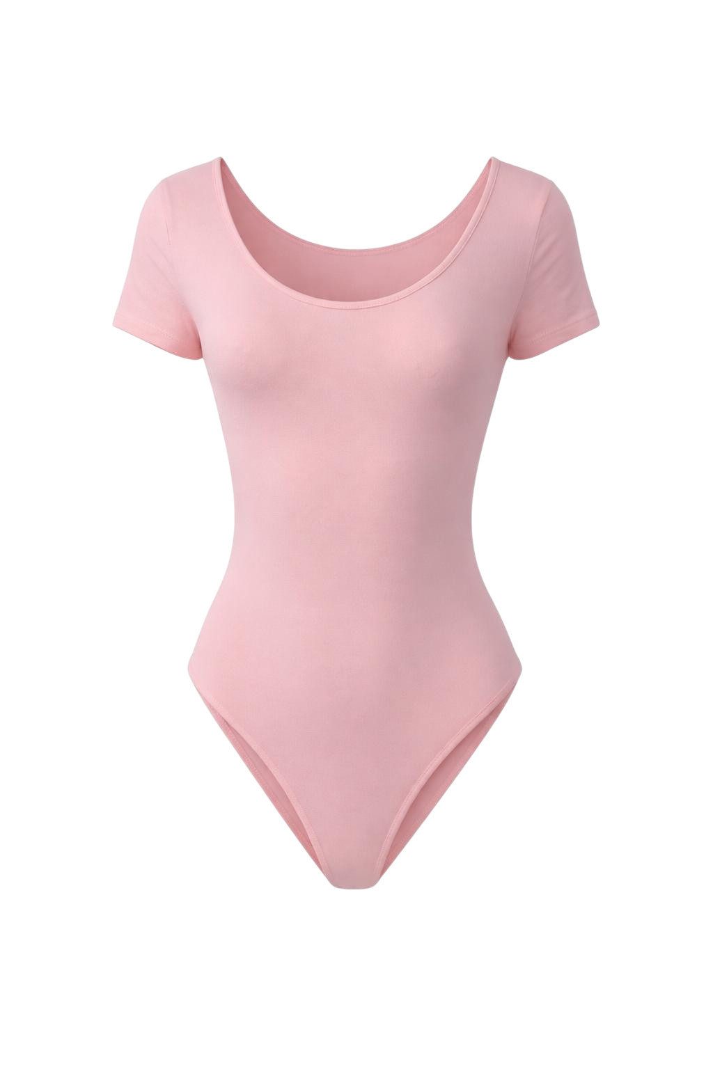 Mississhop Kurzarmbody Damen Body kurzarm – Stretch Body, weich & elastisch, figurbetont S/M