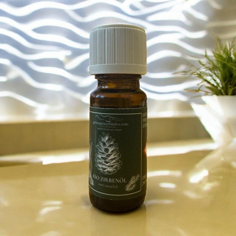 geborgenschlafen Zirbenkissen Blume des Lebens mit Zirbenkiefernöl für Entspannung, 2-tlg., Naturreines Zirbenöl & Kissen klein - Schlafkomfort & Wohlbefinden