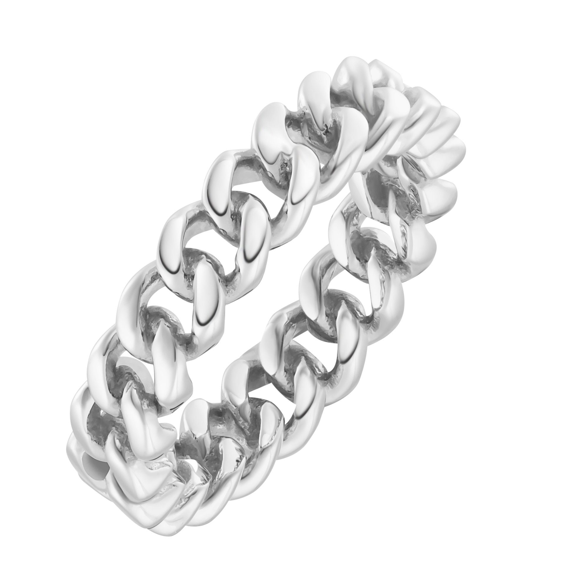 Smart Jewel Fingerring Panzerkettenoptik, Silber 925