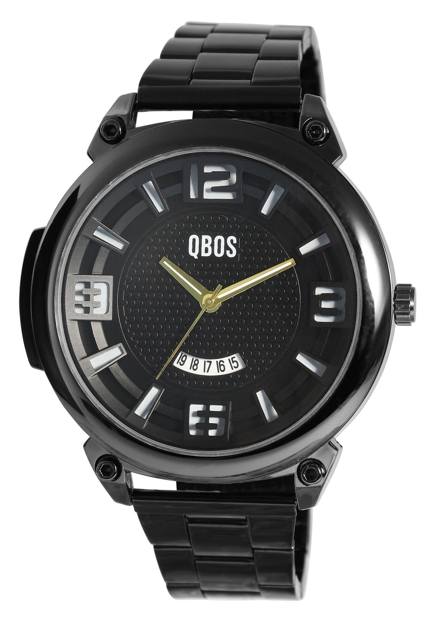 Qbos Quarzuhr 2800094 QBOS Herrenuhr mit Edelstahlband