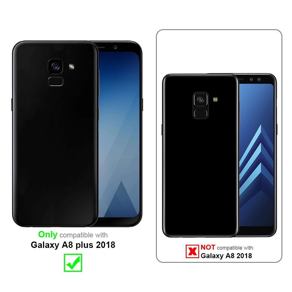 Cadorabo Handyhülle für Samsung Galaxy A8 PLUS 2018 Hülle Samsung Galaxy A8 PLUS 2018, Flexible TPU Silikon Handy Schutzhülle - Hülle - ultra slim