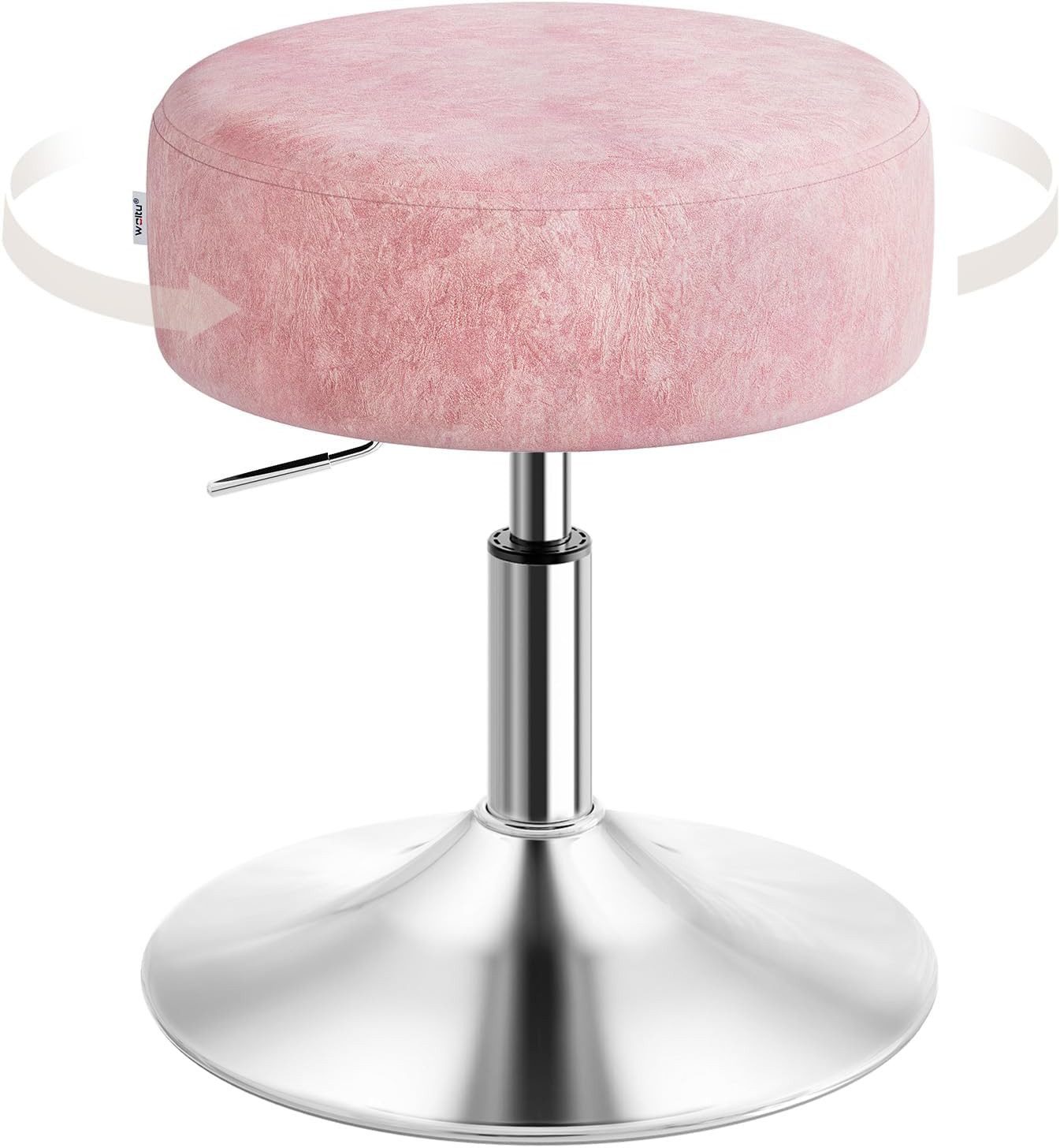Woltu Drehhocker (1 St), Schminkhocker Samt, höhenverstellbar drehbar