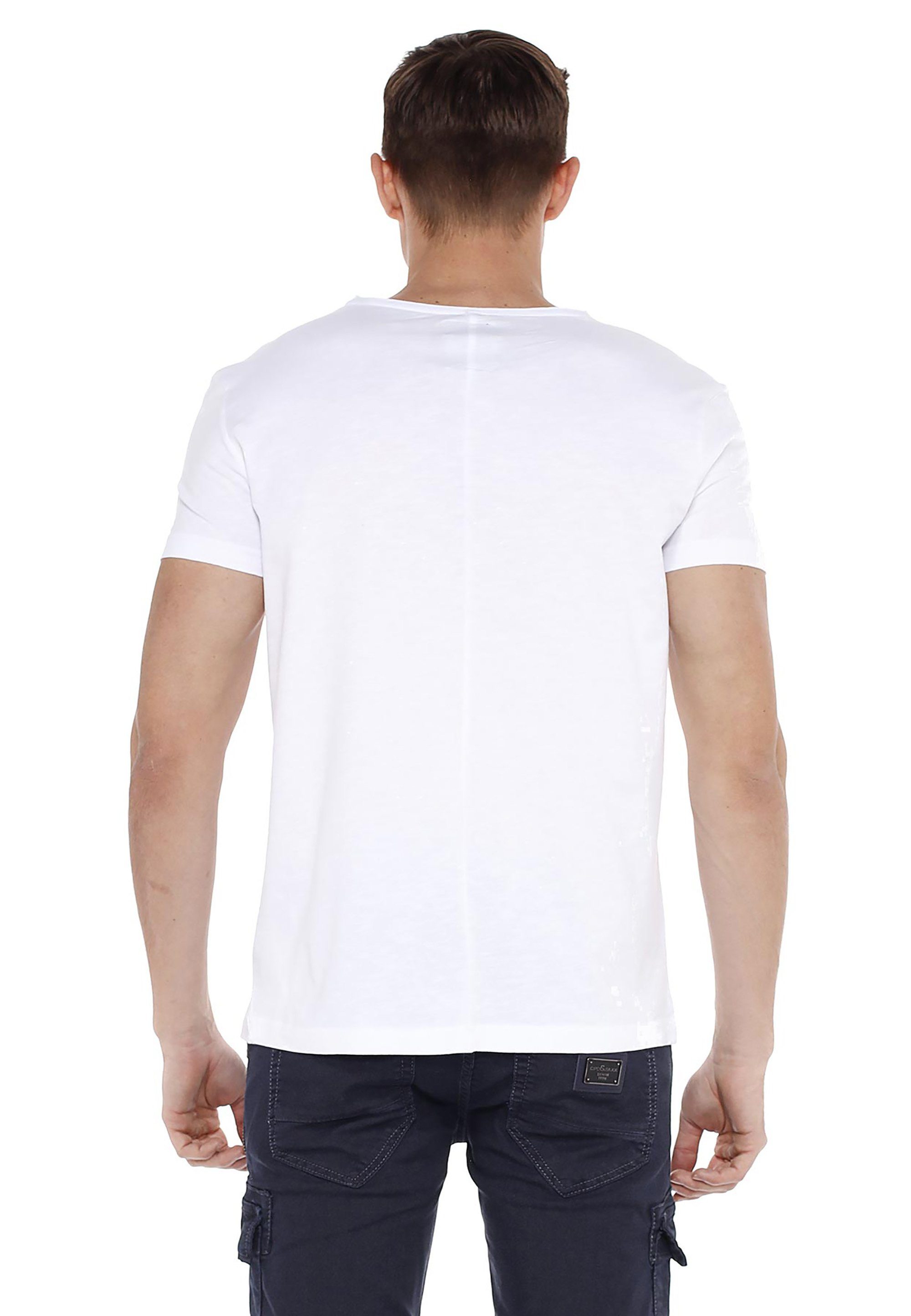 Baxx T-Shirt Loose-Fit im & Cipo weiß